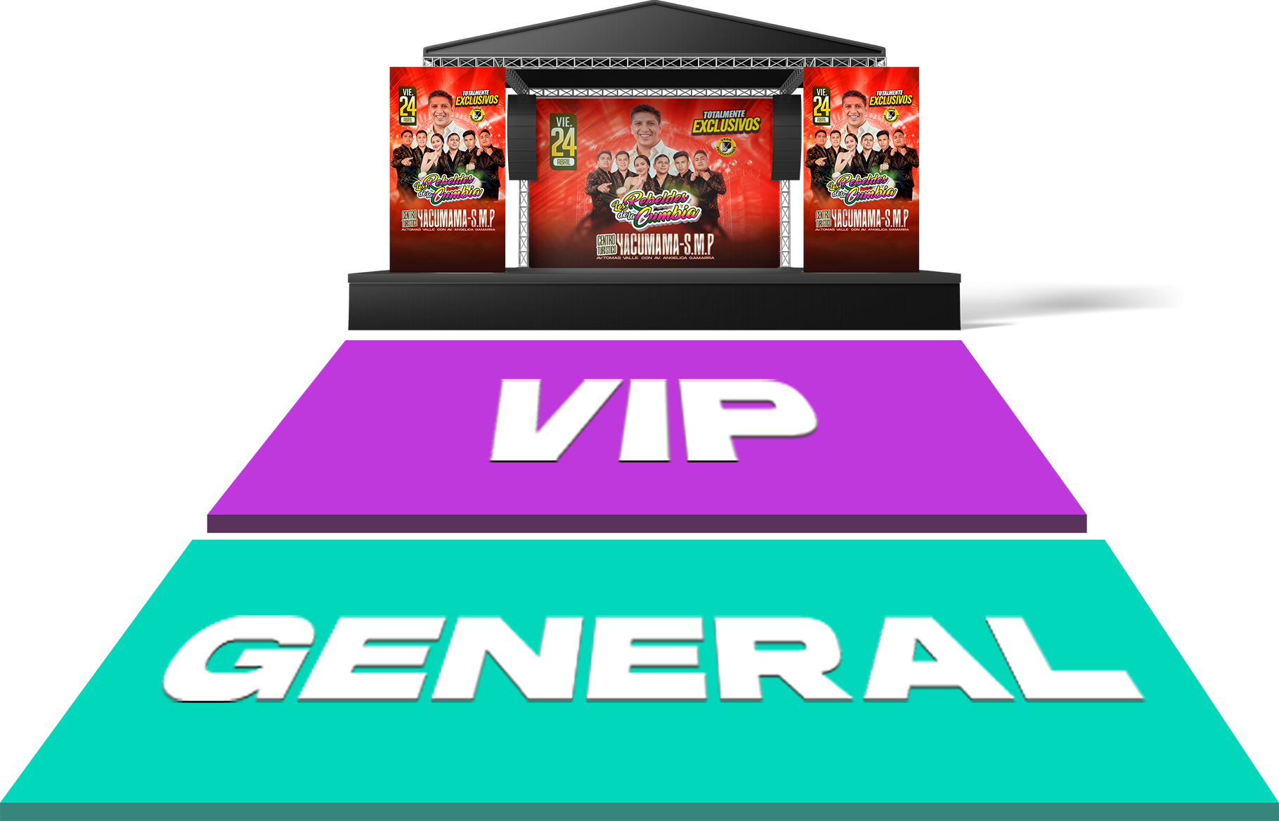 mapa preventa de entradas para los rebeldes de la cumbia en yacumama